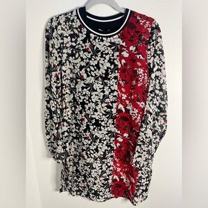 NWT Calvin Klein Women’s Black and Red Floral Dress